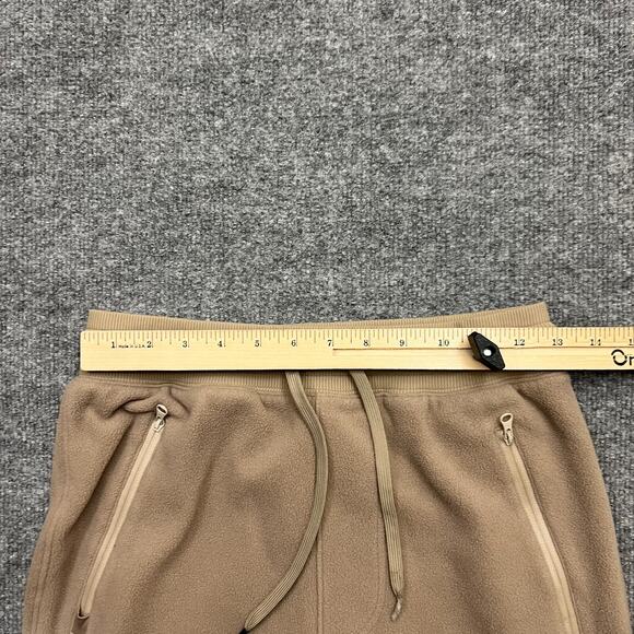 Alo Pants Womens Small Brown Logo Jogger Fleece Yoga High Rise Pocket Drawstring - Picture 8 of 12